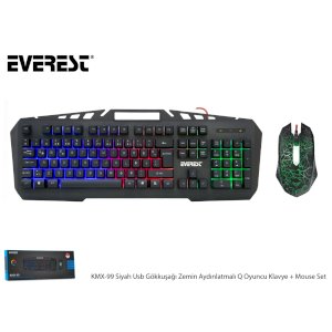 Everest Kmx99 Usb Q Oyuncu Siyah Klavye + Mouse Set